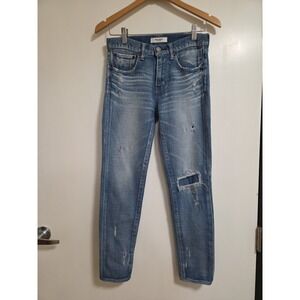 Moussy Vintage Jeans Womens‎ 26 Blue Distressed Denim Straight Skinny SAAB Japan